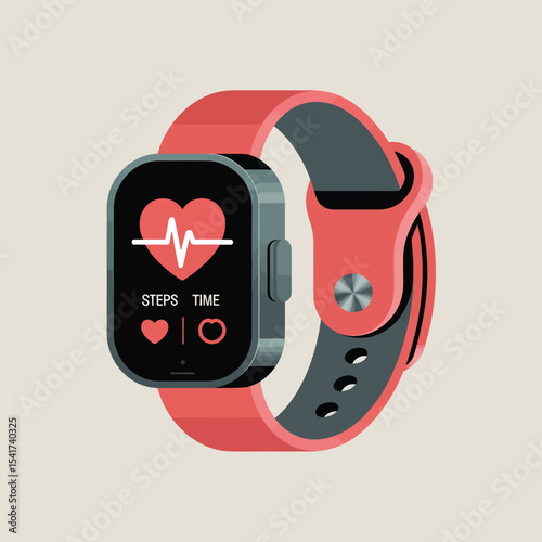 Coral Smartwatch Fitness Tracker Heart Rate Steps Display