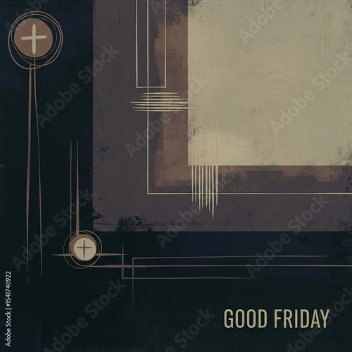 Abstract Good Friday Cross Religious Art
