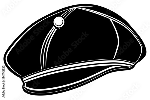 Classic Newsboy Cap A Stylish and Timeless Headwear Illustration