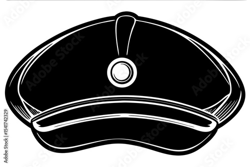 Classic Newsboy Cap Vintage Style Headwear Illustration