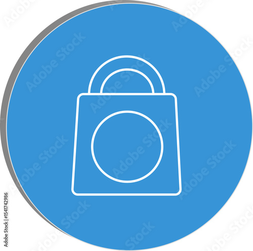"Minimalist shopping bag icon symbolizing retail therapy, eco-friendly lifestyle, and consumer wellness choices, transparent background."