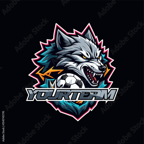 Soccer logo design template, editable and ready to use. sport logo.