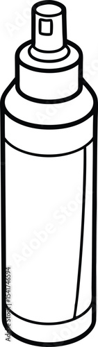 Aerosol Hair Care Product Illustration.