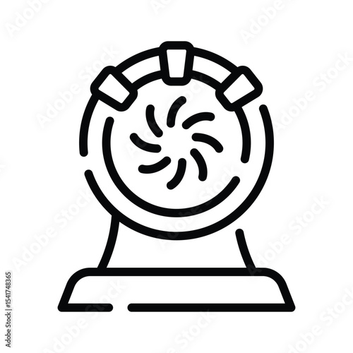A captivating linear icon of futuristic portal