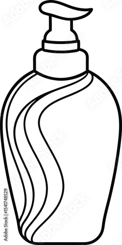 Cosmetic Hair Styling Product Line Art.