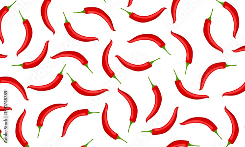 Chilli pepper seamless. Chili seamless pattern on color background