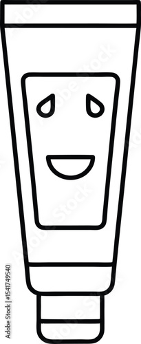 Face Primer Cosmetic Tube Outline Icon.