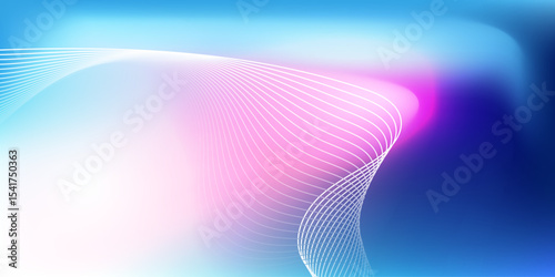 Abstract gradient colorful background Blue with pink shining waves lines shape. Minimalist modern backgroun. For template ,covers,ads,website. Vector eps 10