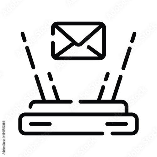 Check out this linear icon of holographic email