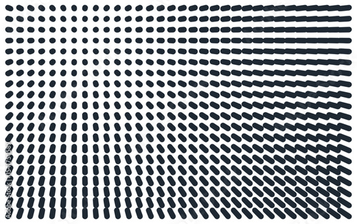Abstract background with black ovals on white background. Irregular array or matrix in scientific style. Cover design template. 3D illustration for brochure, poster, presentation, flyer or banner.