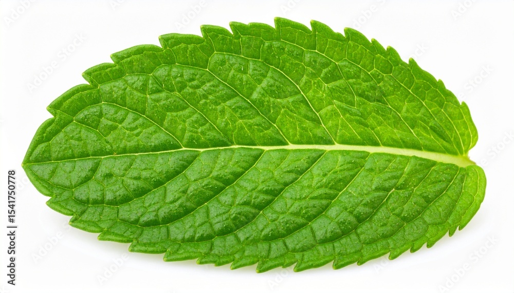 Fototapeta premium green leaf isolated on white