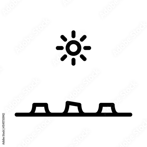 Deforestation outline icon. forest loss black line illustration.