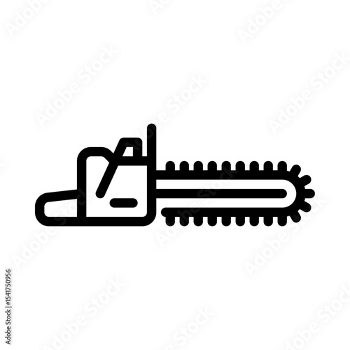 Wood Cutter Machine outline icon. industrial cutter black line illustration.
