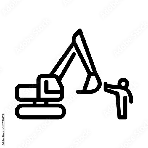 People Against Deforestation outline icon. Protest black line illustration.