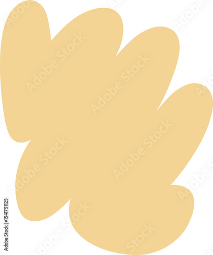 Freeform Abstract Yellow Rounded Shape