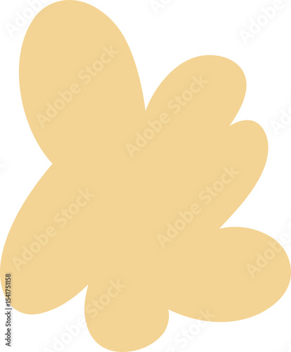 Freeform Abstract Yellow Blob Shape