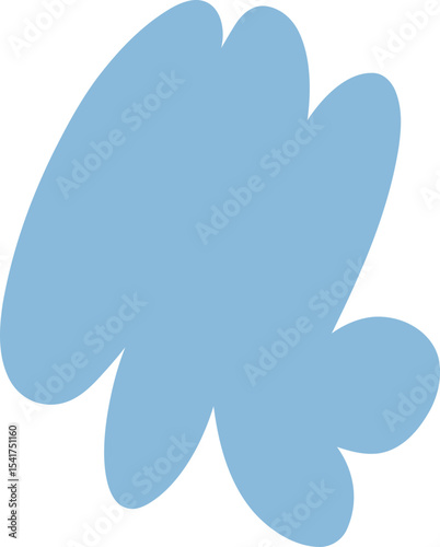 Freeform Abstract Blue Layered Cutout Shape