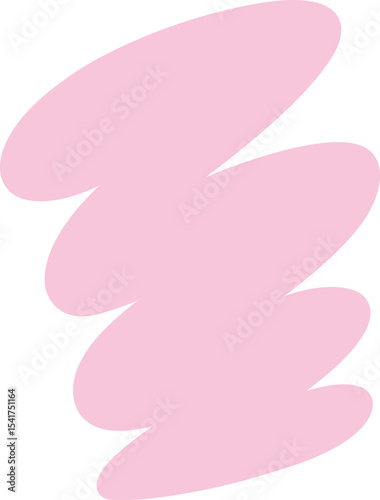 Freeform Abstract Pink Zigzag Organic Shape