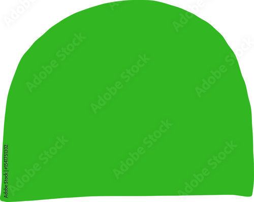 Freeform Abstract Green Arch Block Form