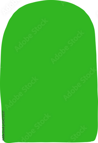 Freeform Abstract Green Rounded Dome Shape