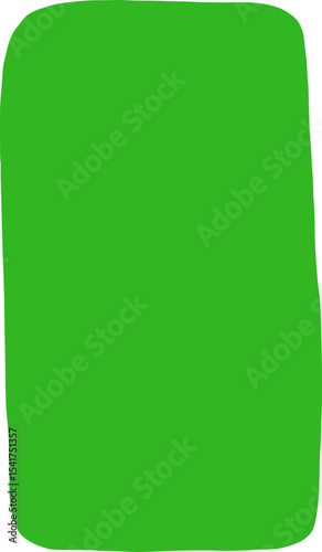 Freeform Abstract Green Vertical Block