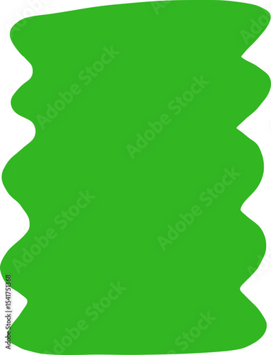 Freeform Abstract Green Zigzag Shape