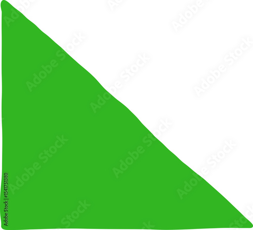 Freeform Abstract Green Triangle Shape