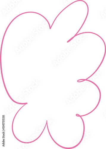 Freeform Abstract Pink Minimal Outline Shape