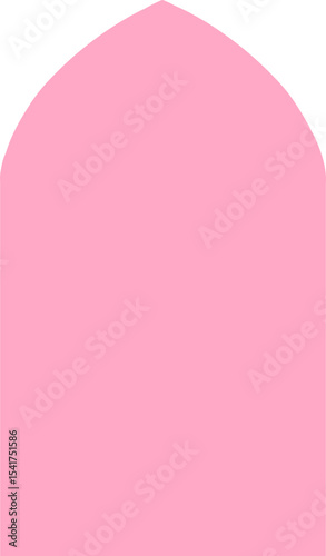 Islamic Arch Shape In Warm Pink Hue