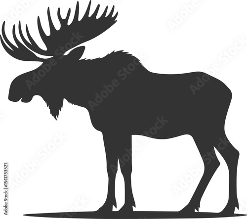 Vector moose animal drawing silhouette