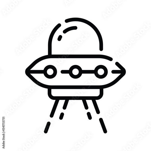 Premium linear icon of mysterious flying ufo