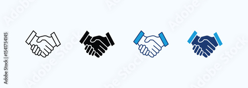 Deal icon set multiple style collection