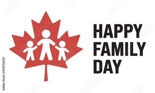  Family Day Canada Logo, Hearts & Family Icons, vector illustration