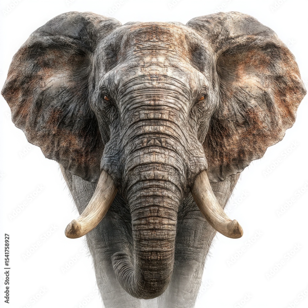Obraz premium Majestic Elephant in the Wild: Serene Beauty of Gentle Giant in Nature Conservation