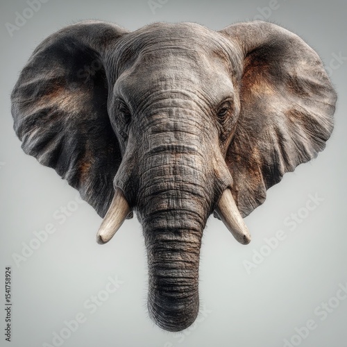 Majestic Elephant in African Wildlife: Portrait of Ancient Wisdom and Endangered Beauty