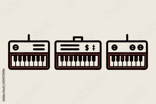 Editable Black and White Keyboard Vector Image for Graphic Designers