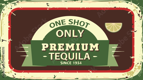 vintage poster of vintage tequila