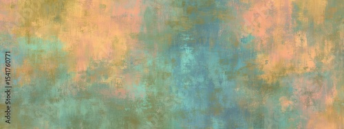 Abstract painted digital background in shades of olive green, peach, and cobalt blue, textured surface