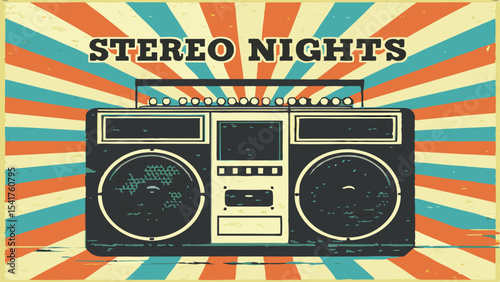 retro music background