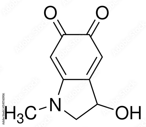 Adrenochrom Neurotransmitter Chemie Strukturformel Vektor