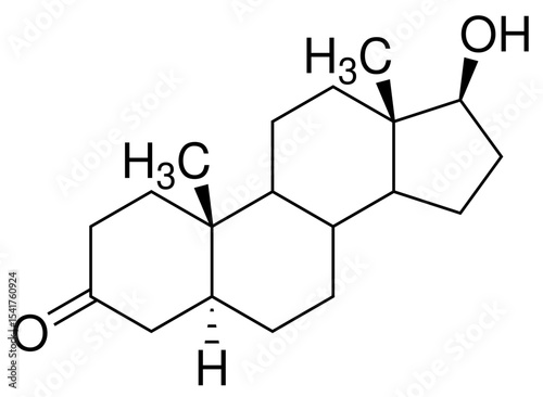 Dihydrotestosteron Testosteron Chemie Strukturformel Vektor