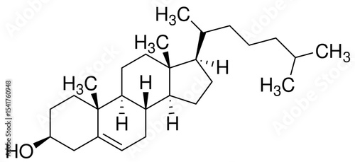 Cholesterol Cholesterin Chemie Strukturformel Vektor