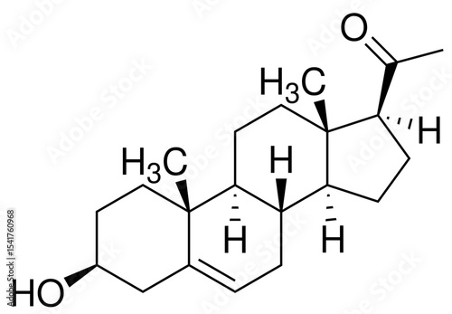 Pregnenolon Chemie Strukturformel Vektor