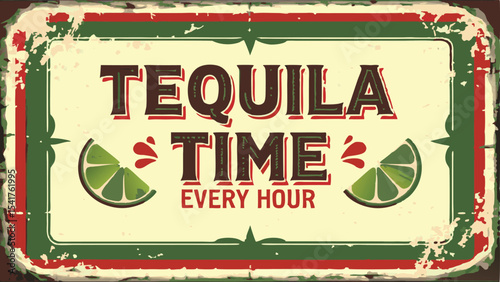 vintage poster of vintage tequila