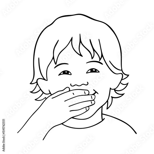 boy placing square note on board for schedule or reminder in classroom