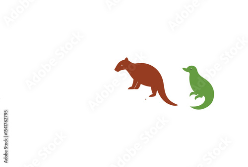 A set of animal vector art illustration