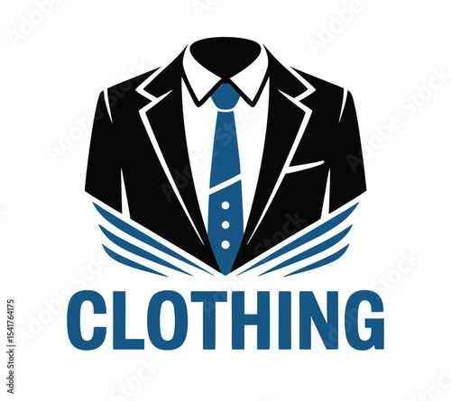 Men's Fashion and Apparel Brand Logo, Vector Illustration of a Jacket On White Background