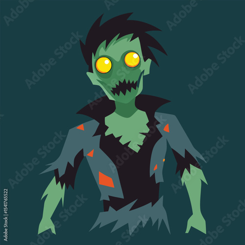 halloween monster with a pumpkin