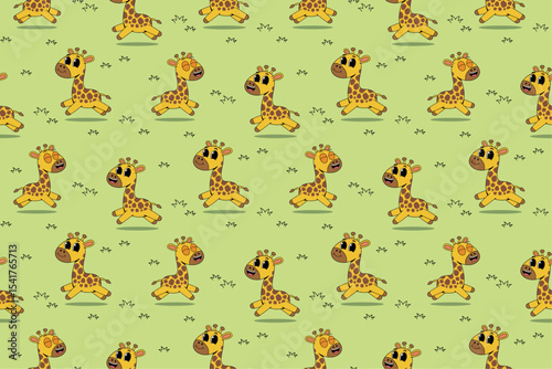 Cute Giraffe Seamless Pattern