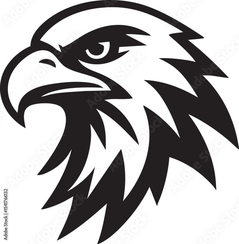 Majestic Eagle Head Illustration Powerful Bird of Prey Vector Art